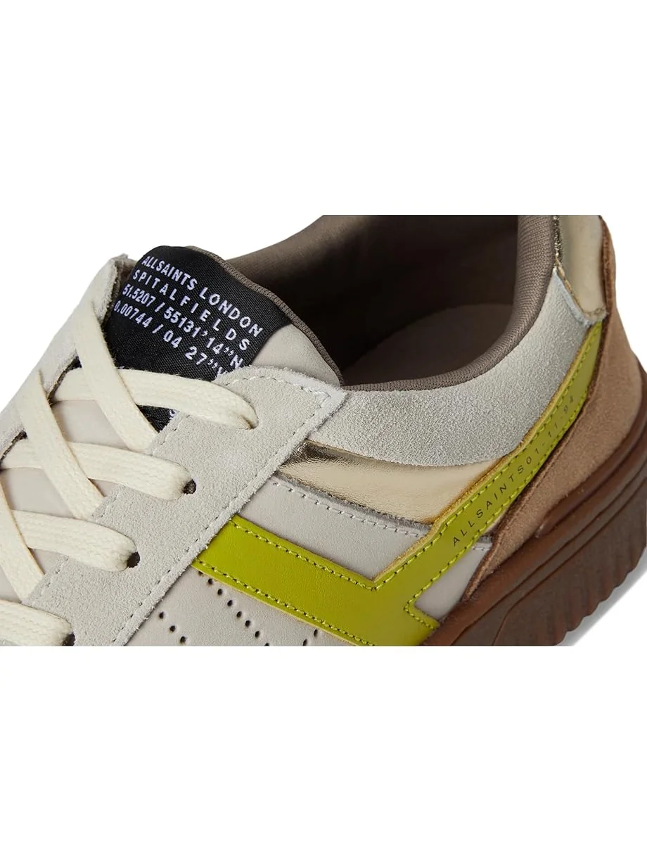 Кроссовки AllSaints Vix Suede Sneaker — изображение 6 из 7, белый/коричневый/зеленый
