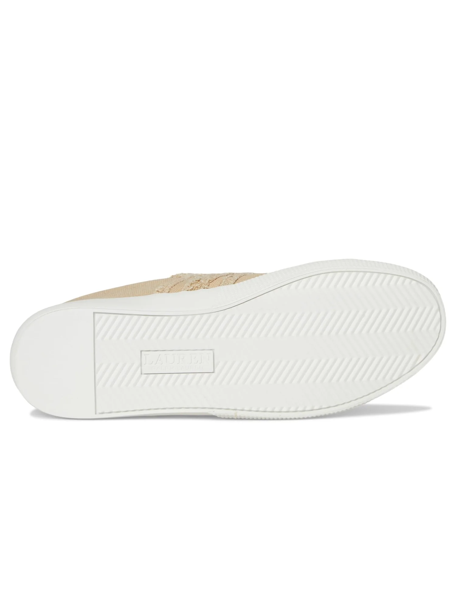 Кроссовки Lauren Ralph Lauren Janson Frayed Canvas Sneakers — изображение 3 из 7, песочный