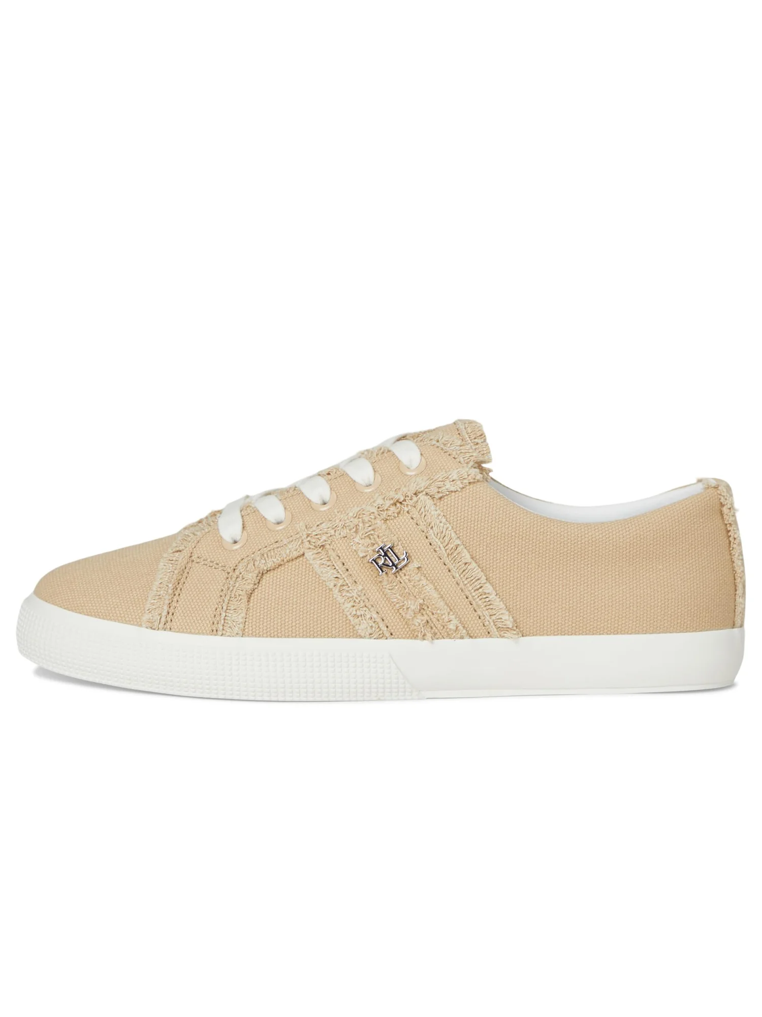 Кроссовки Lauren Ralph Lauren Janson Frayed Canvas Sneakers — изображение 4 из 7, песочный