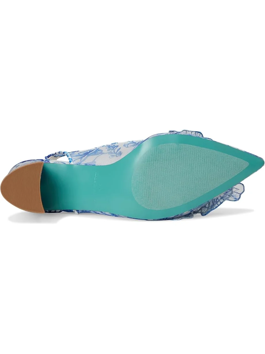 Женские туфли на каблуке Blue by Betsey Johnson Petra — изображение 3 из 7, белый синий