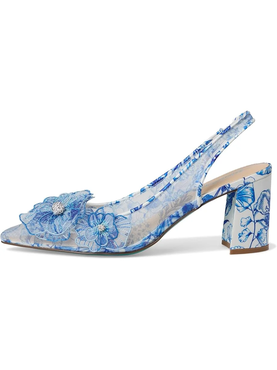 Женские туфли на каблуке Blue by Betsey Johnson Petra — изображение 4 из 7, белый синий