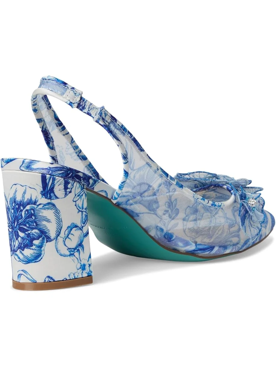Женские туфли на каблуке Blue by Betsey Johnson Petra — изображение 5 из 7, белый синий