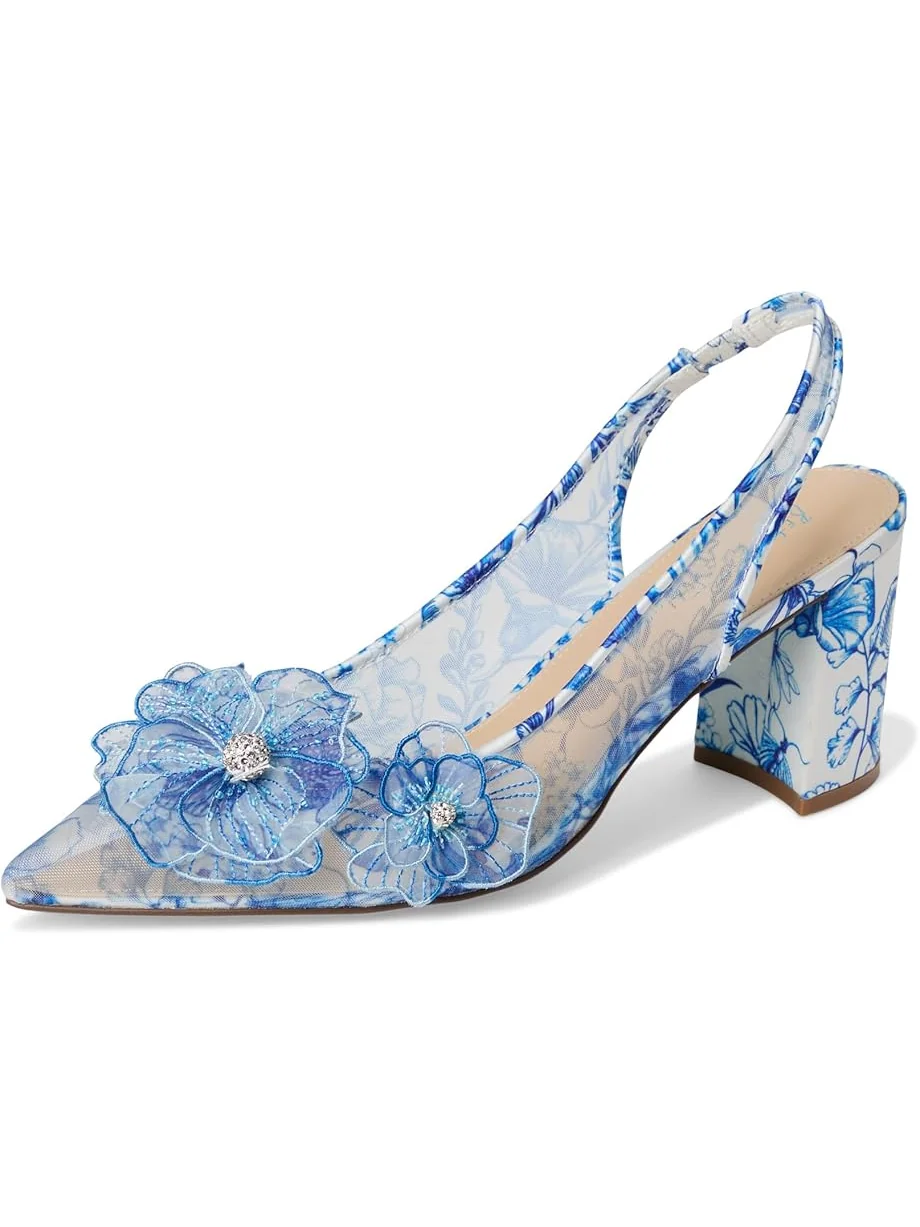 Женские туфли на каблуке Blue by Betsey Johnson Petra — изображение 7 из 7, белый синий