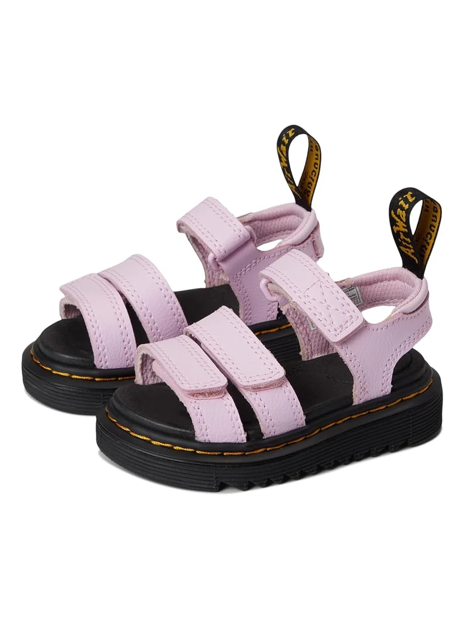 Детские сандалии Dr. Martens Kid's Collection Klaire (Toddler/Little Kid/Big Kid) — изображение 1 из 7, бледный розовый