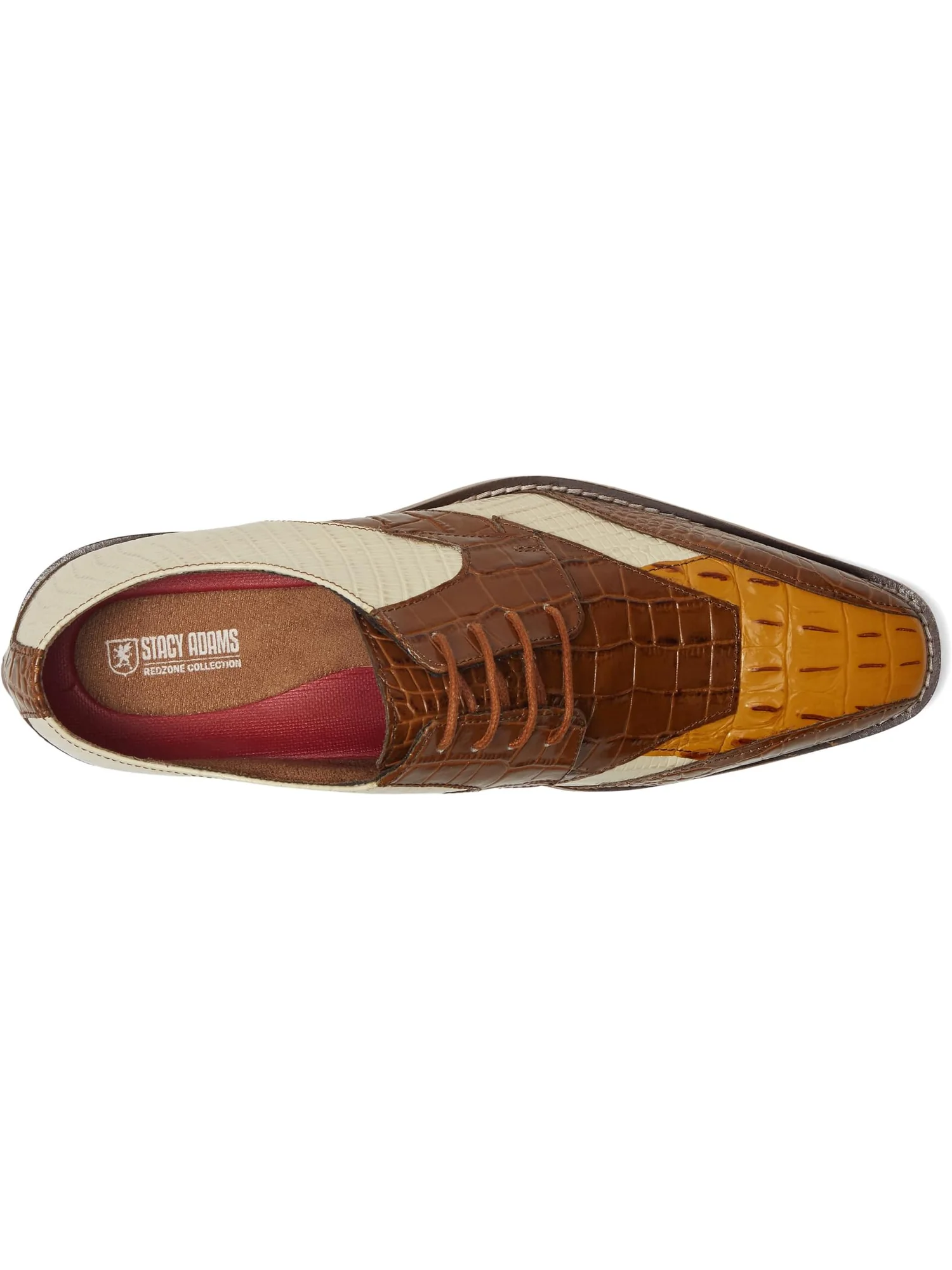Оксфорды Stacy Adams Tristano Bike Toe Lace-Up — изображение 2 из 7, бежевый мульти