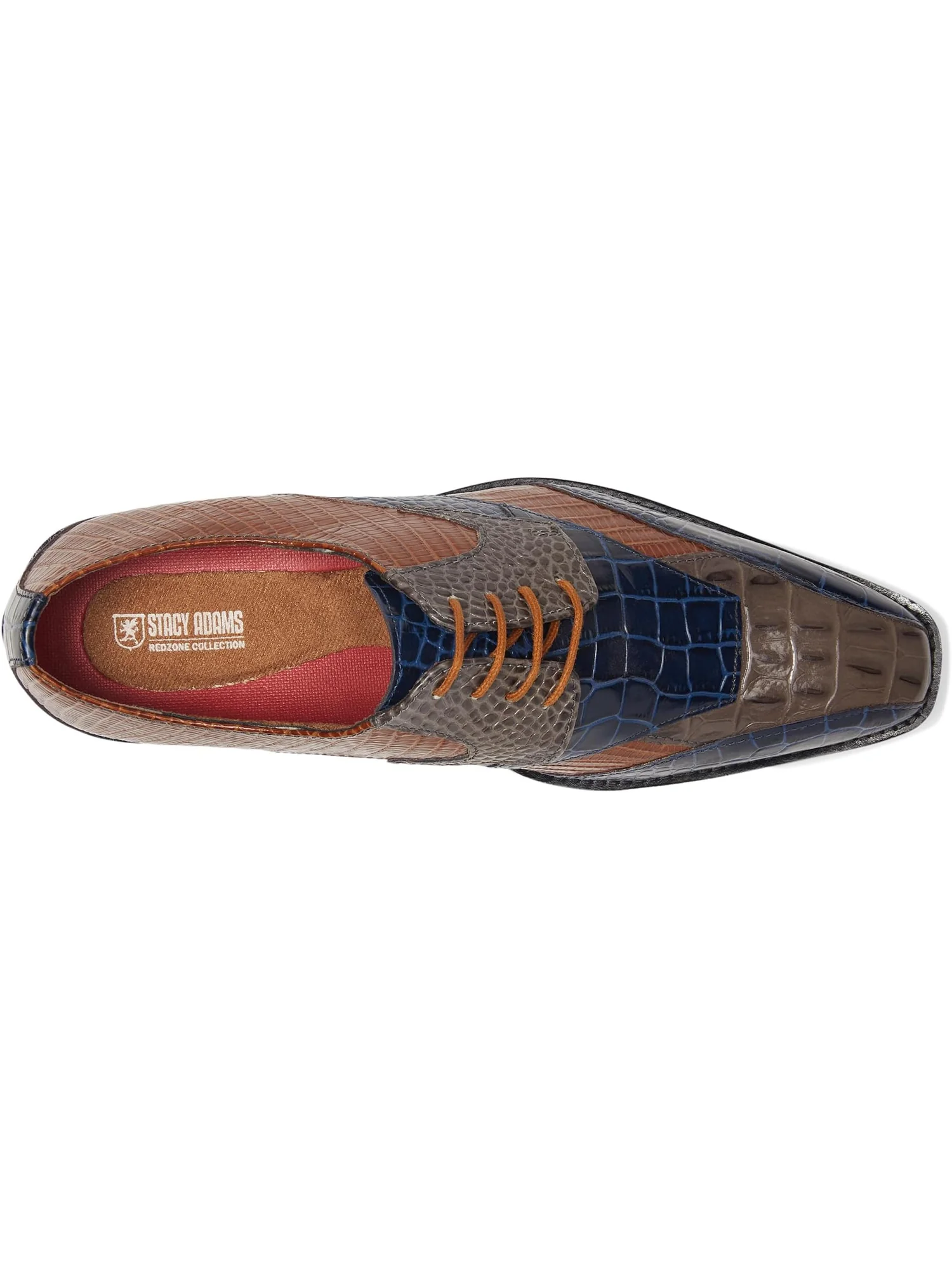 Оксфорды Stacy Adams Men's Tristano Bike Toe Lace-Up — изображение 2 из 7, серый мульти