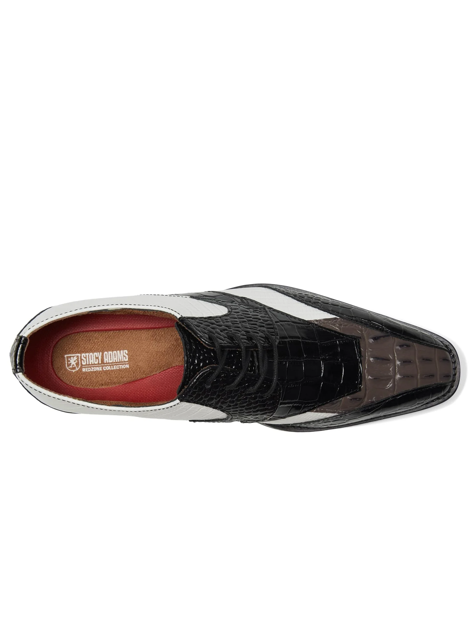 Туфли Stacy Adams Tristano Bike Toe Lace-Up — изображение 2 из 7, черный/серый/белый