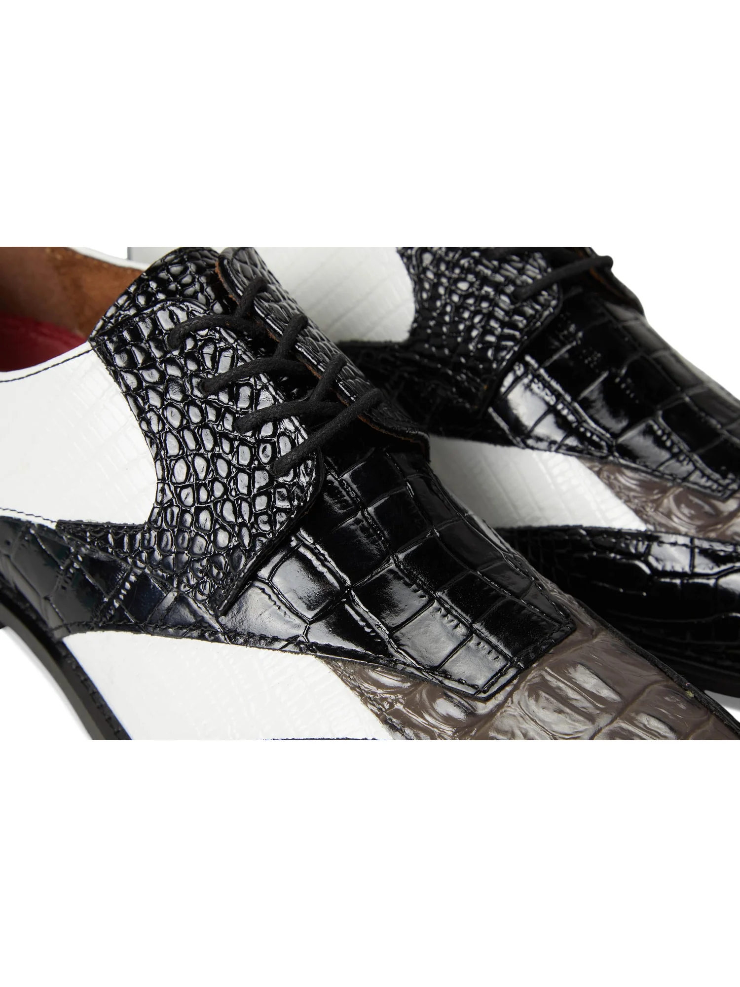 Туфли Stacy Adams Tristano Bike Toe Lace-Up — изображение 6 из 7, черный/серый/белый