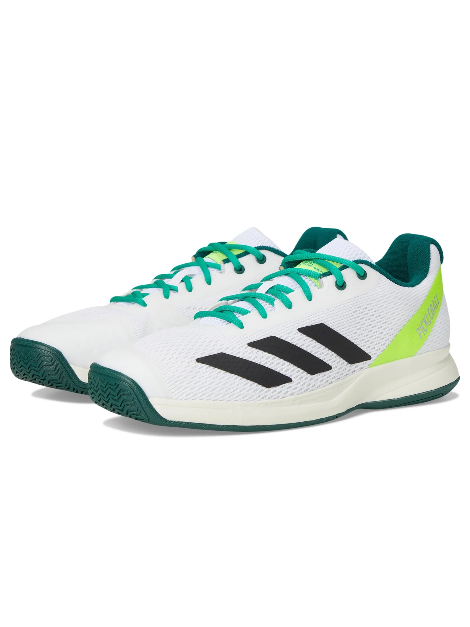 Кроссовки adidas Courtflash — изображение 1 из 7, белый/черный/зеленый