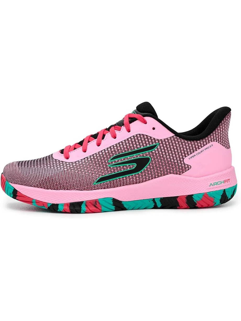 Мужские кроссовки SKECHERS Pickleball Viper Court Pro 2.0 — изображение 4 из 7, розовый/черный