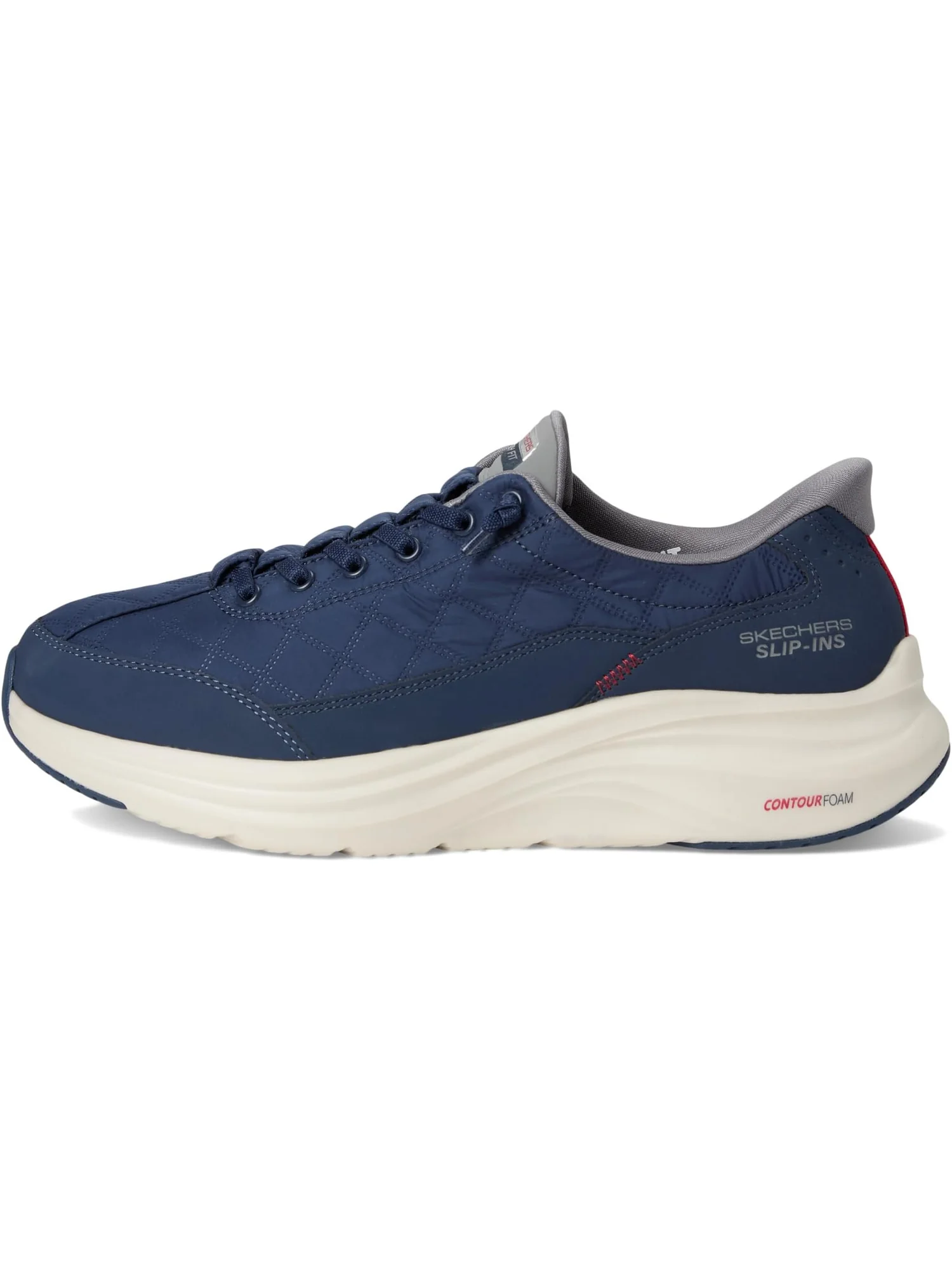 Кроссовки SKECHERS Men's Contour Foam Cozy Fit Hands Free Slip-In — изображение 4 из 7, темно-синий/серый
