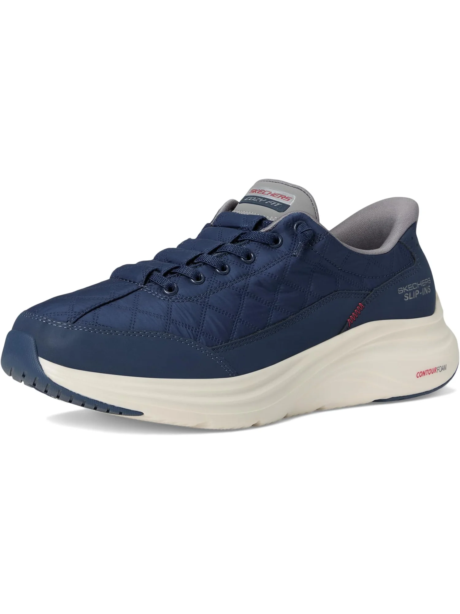 Кроссовки SKECHERS Men's Contour Foam Cozy Fit Hands Free Slip-In — изображение 7 из 7, темно-синий/серый