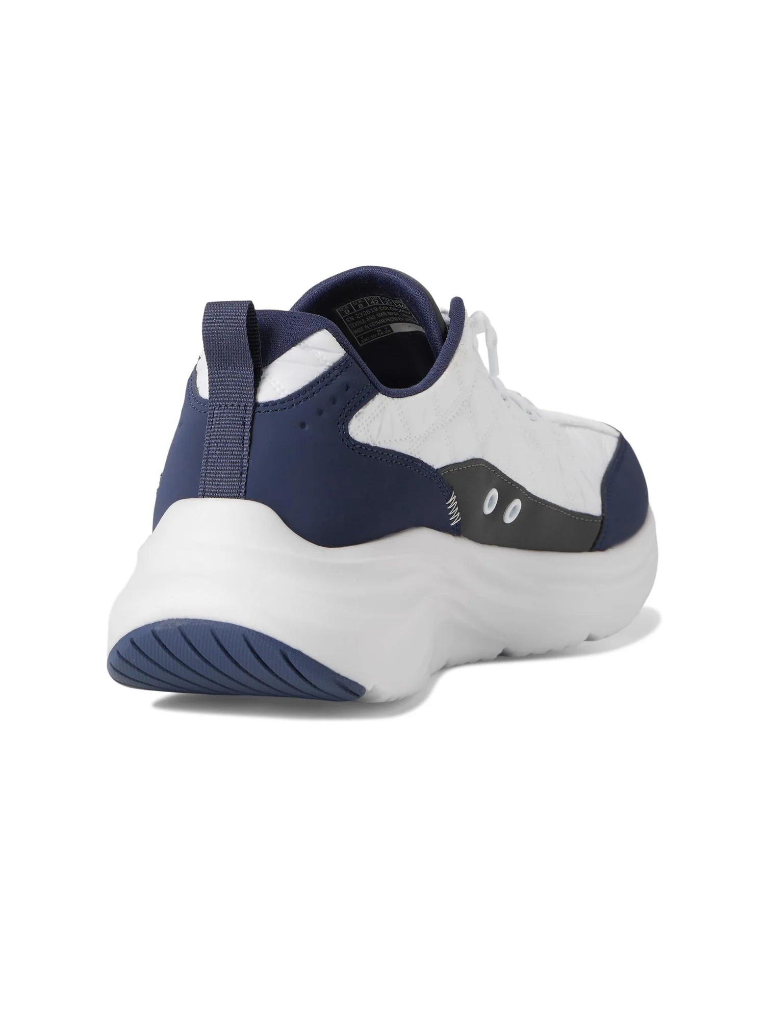 Туфли SKECHERS Contour Foam Cozy Fit Hands Free Slip-in — изображение 5 из 7, белый/темно-синий