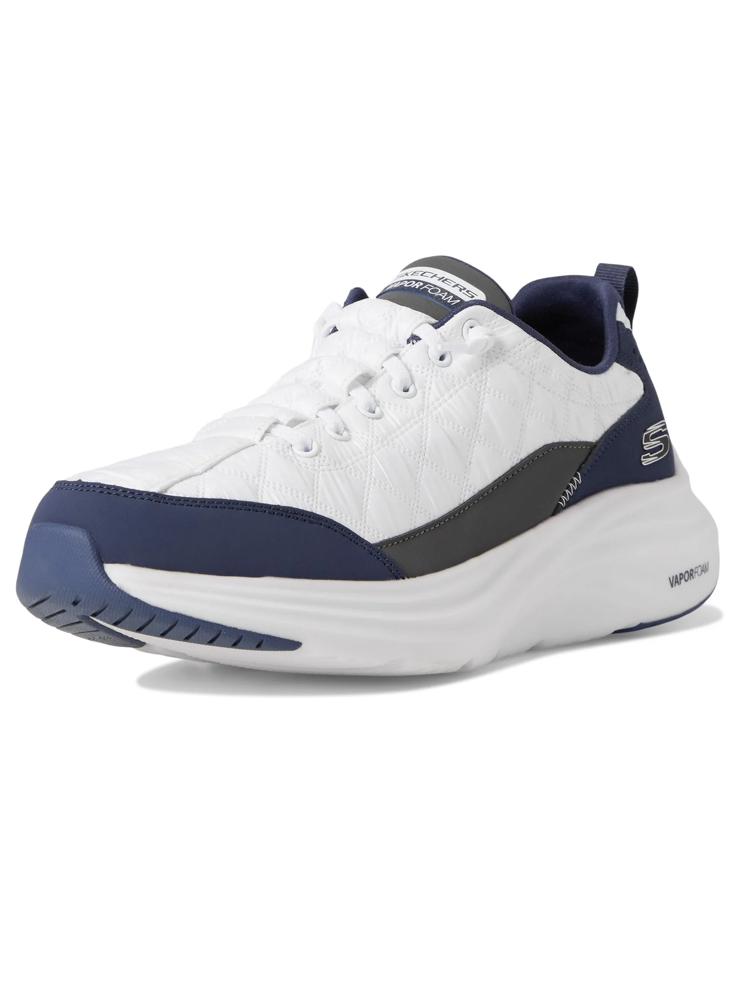 Туфли SKECHERS Contour Foam Cozy Fit Hands Free Slip-in — изображение 7 из 7, белый/темно-синий