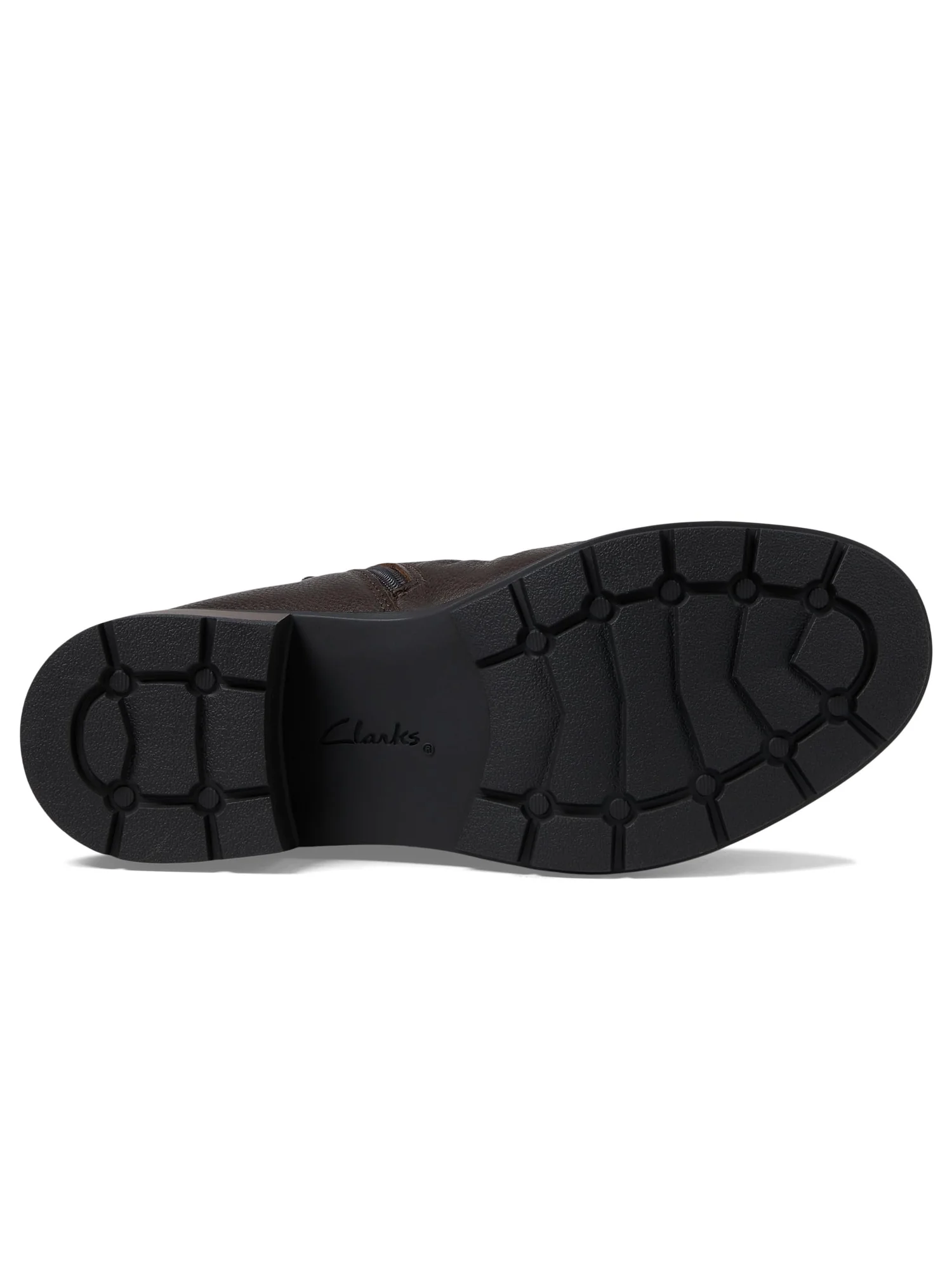 Ботинки женские Clarks Hearth Rose кожаные высокие — изображение 3 из 6, темно-коричневый