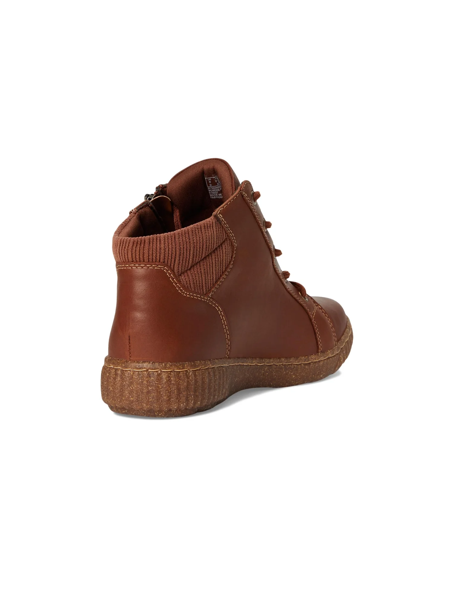 Ботинки женские Clarks Caroline Park из кожи и текстиля — изображение 5 из 7, коричневый