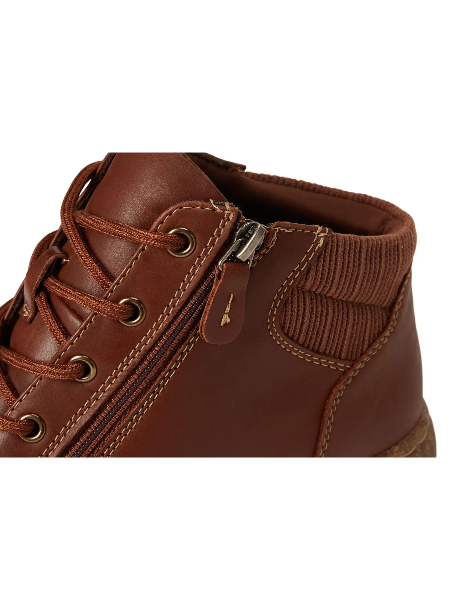 Ботинки женские Clarks Caroline Park из кожи и текстиля — изображение 6 из 7, коричневый