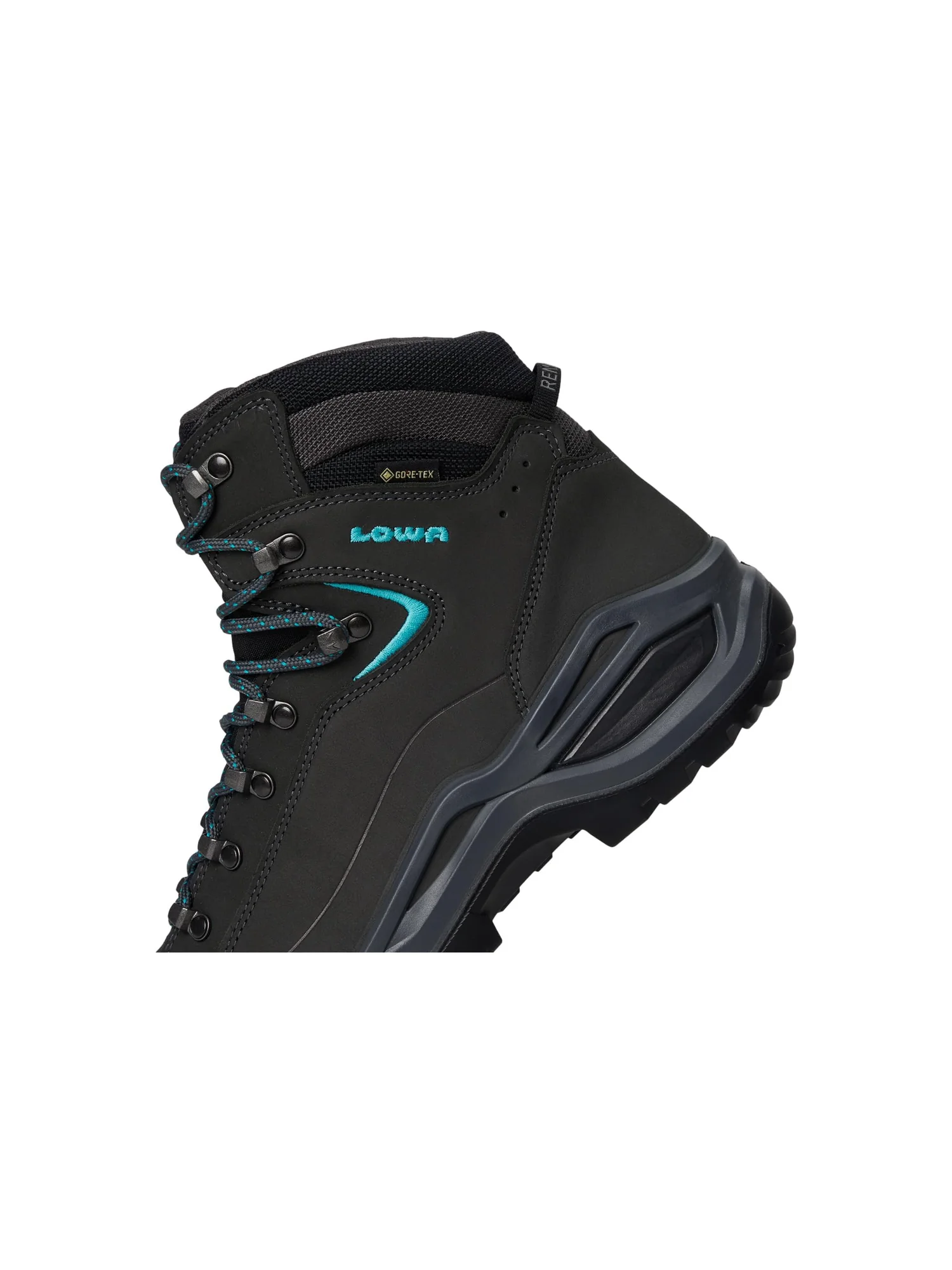 Ботинки женские Lowa Renegade EVO GTX Mid трекинговые на шнуровке — изображение 6 из 7, синий/черный