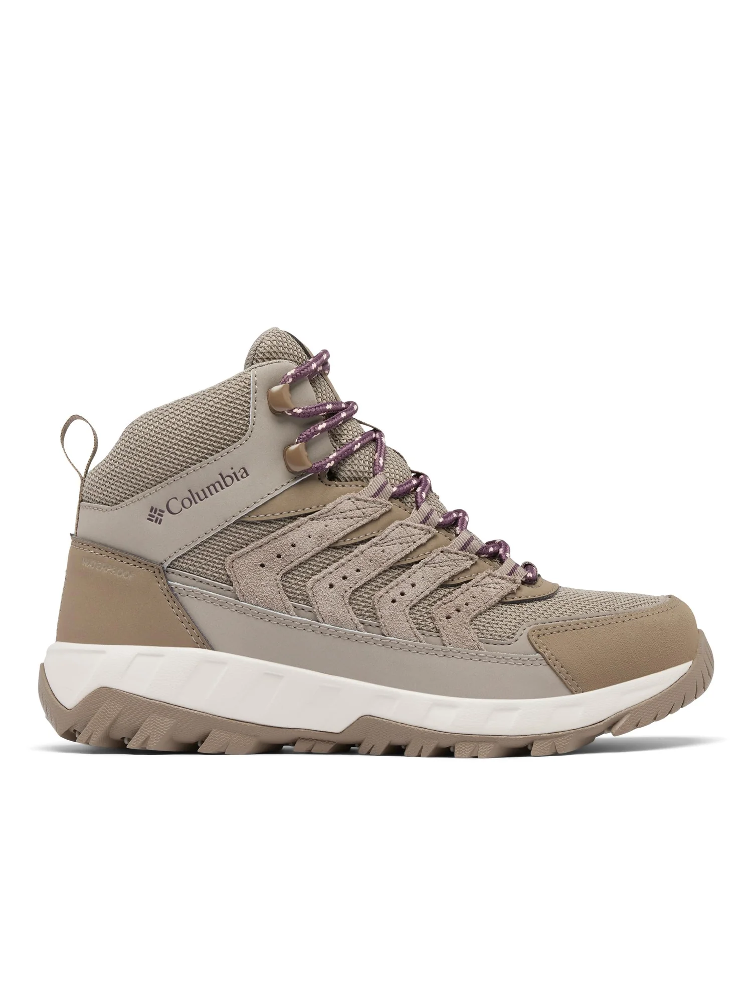 Женские ботинки Columbia Strata Trail Mid водонепроницаемые спортивные — изображение 6 из 7, бежевый