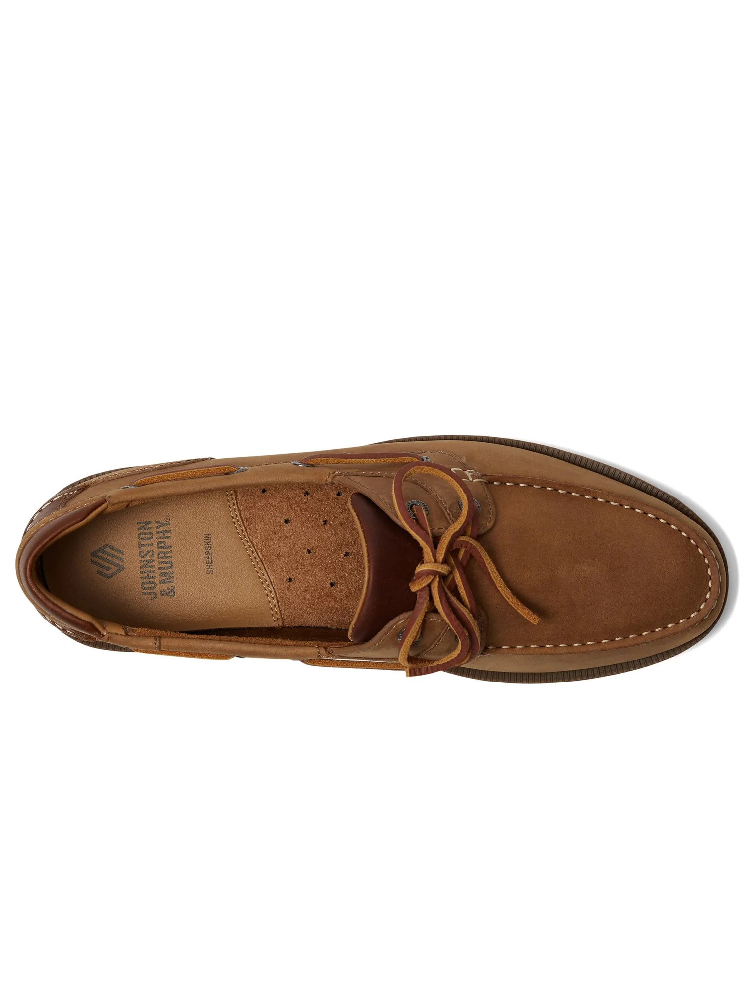 Туфли Johnston & Murphy Ventura 2-Eye Boat Shoe — изображение 2 из 7, бежевый