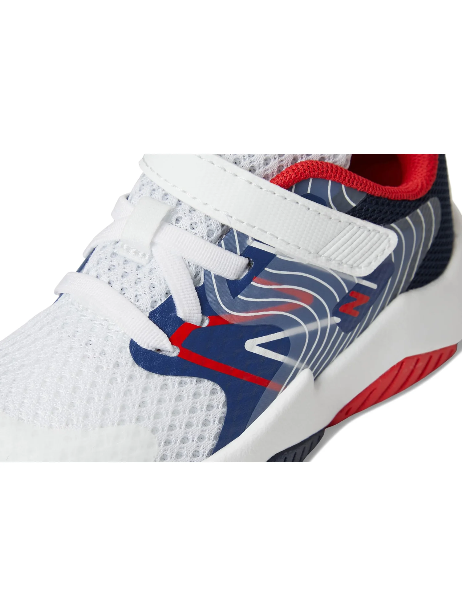 Туфли New Balance Kids Rave Run v2 Bungee Lace with Top Strap — изображение 6 из 7, белый/красный