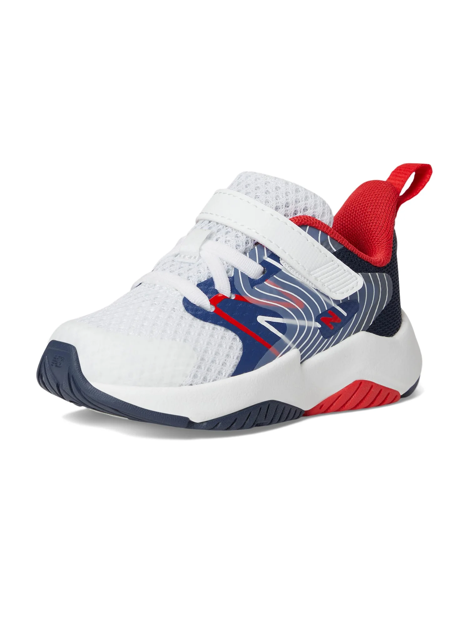 Туфли New Balance Kids Rave Run v2 Bungee Lace with Top Strap — изображение 7 из 7, белый/красный