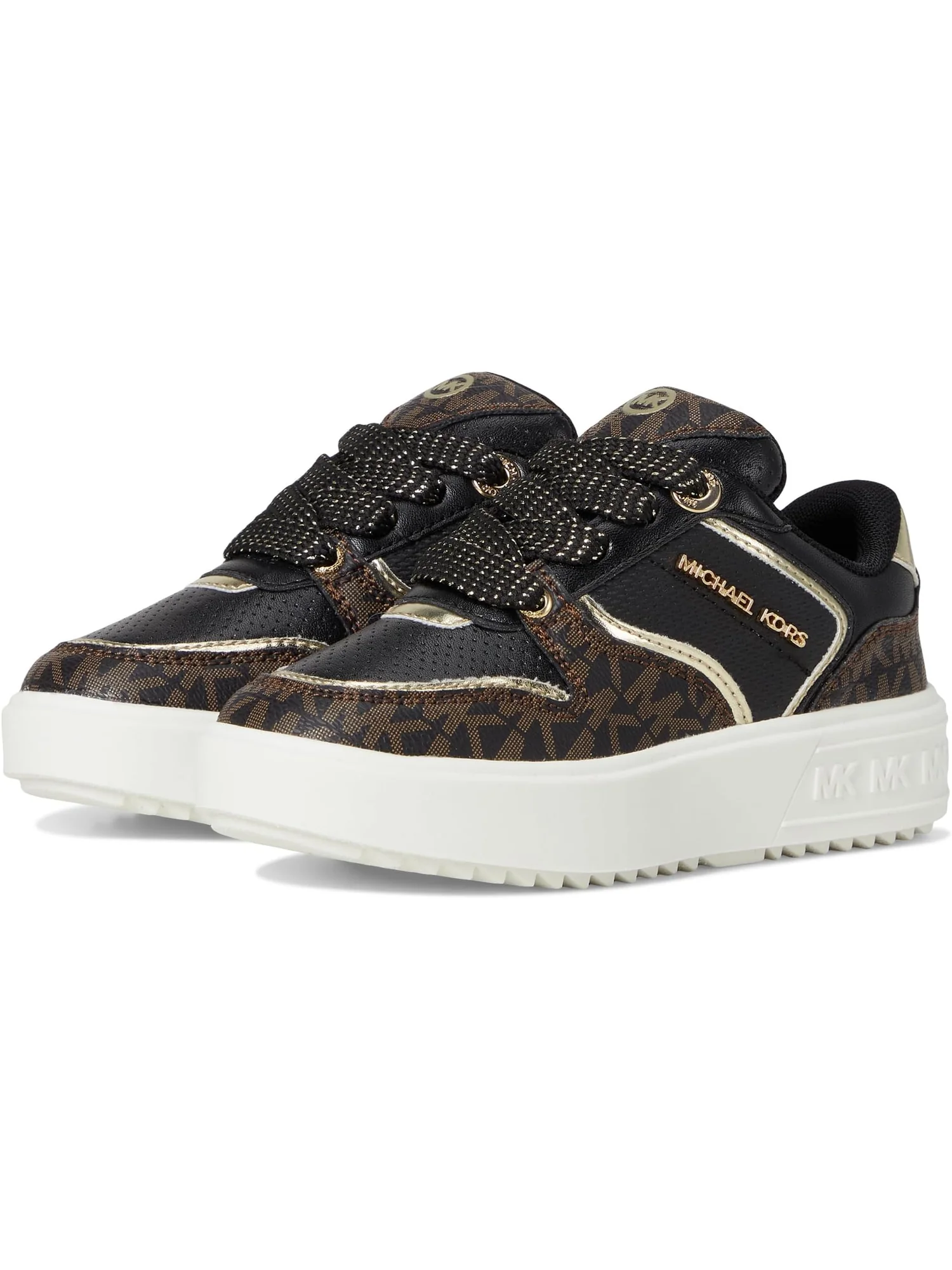 Кроссовки MICHAEL Michael Kors Kids Emmet Rumi — изображение 1 из 7, черный/коричневый