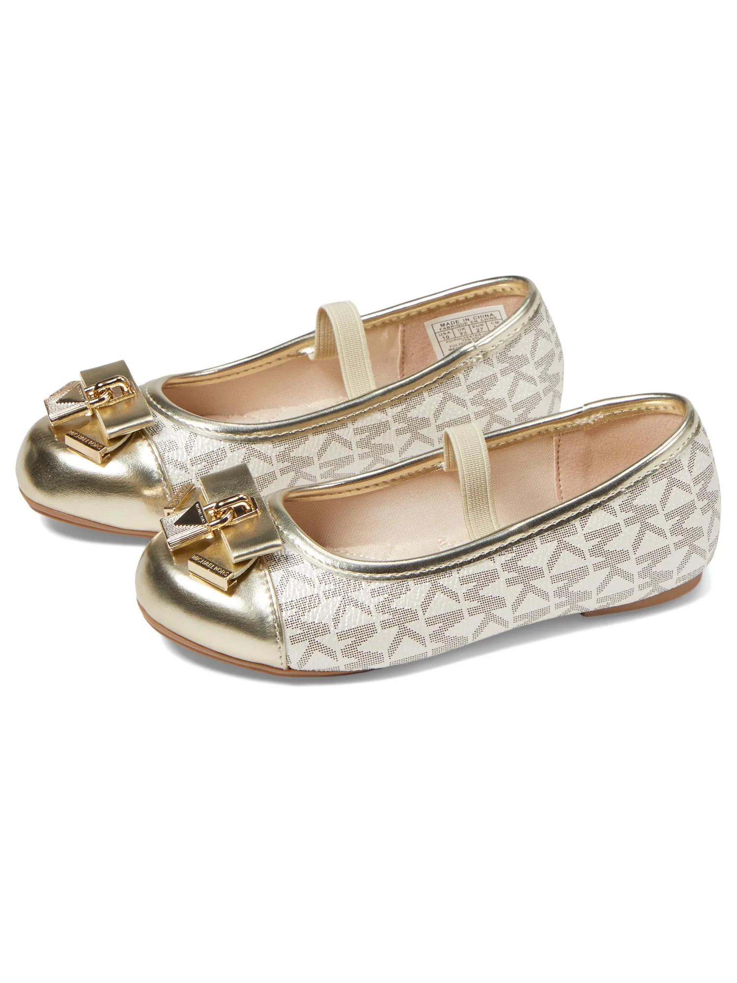 Туфли MICHAEL Michael Kors Kids Kenya Lock — изображение 1 из 5, бледный золотистый