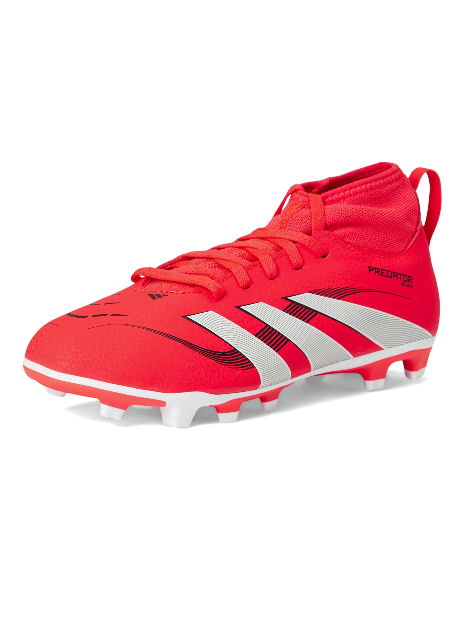 Туфли adidas Kids Club Predator Sock Firm Ground/Multi Ground Soccer Cleats — изображение 7 из 7, красный/белый/черный