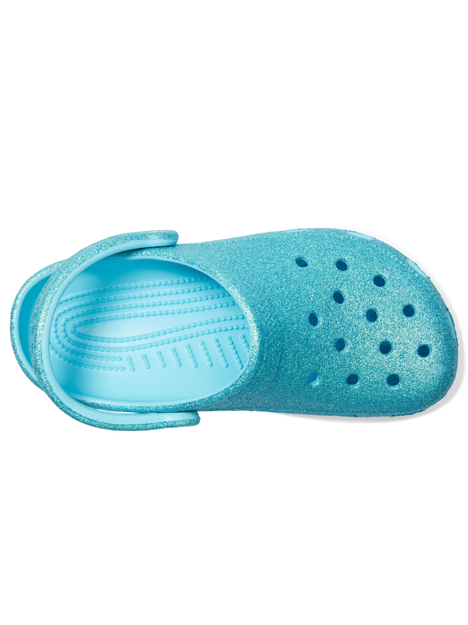 Туфли Crocs Kids Classic Glitter Clogs, цвет Tinted Glass — изображение 2 из 7