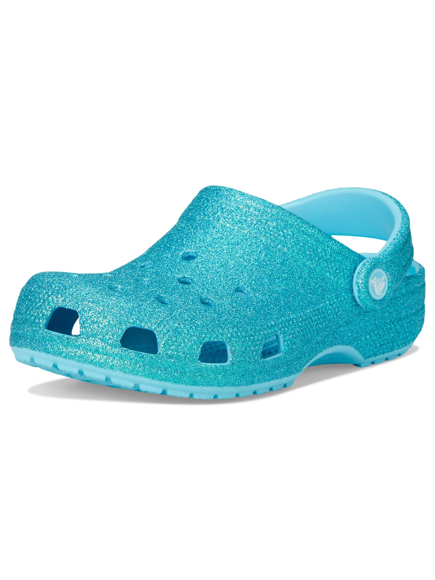 Туфли Crocs Kids Classic Glitter Clogs, цвет Tinted Glass — изображение 7 из 7