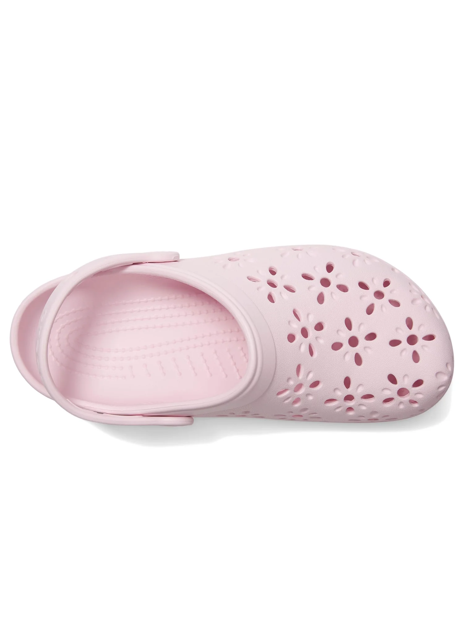 Туфли Crocs Kids Classic Clogs with Floral Cut Out Design — изображение 2 из 7, розовый