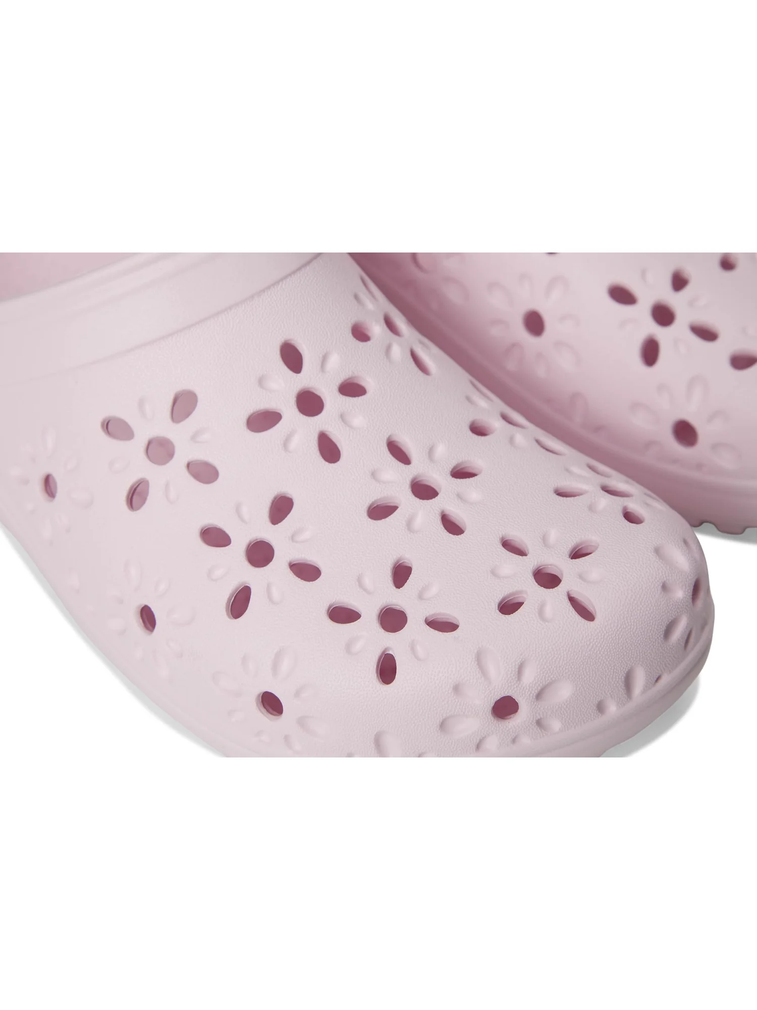 Туфли Crocs Kids Classic Clogs with Floral Cut Out Design — изображение 6 из 7, розовый