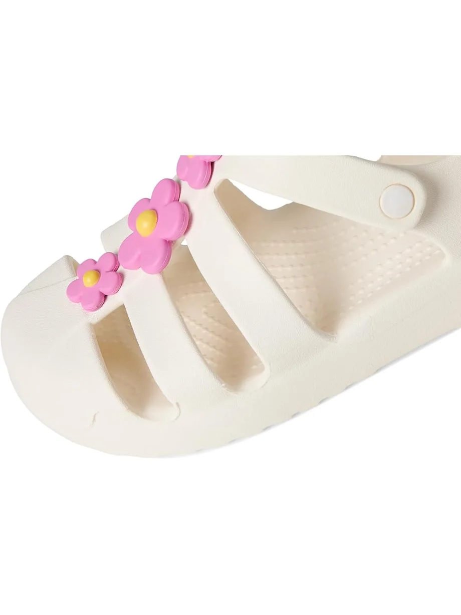 Детские сандалии Crocs Classic Fisherman (Little Kid/Big Kid) Crocs Kids — изображение 6 из 7, мел/цветок