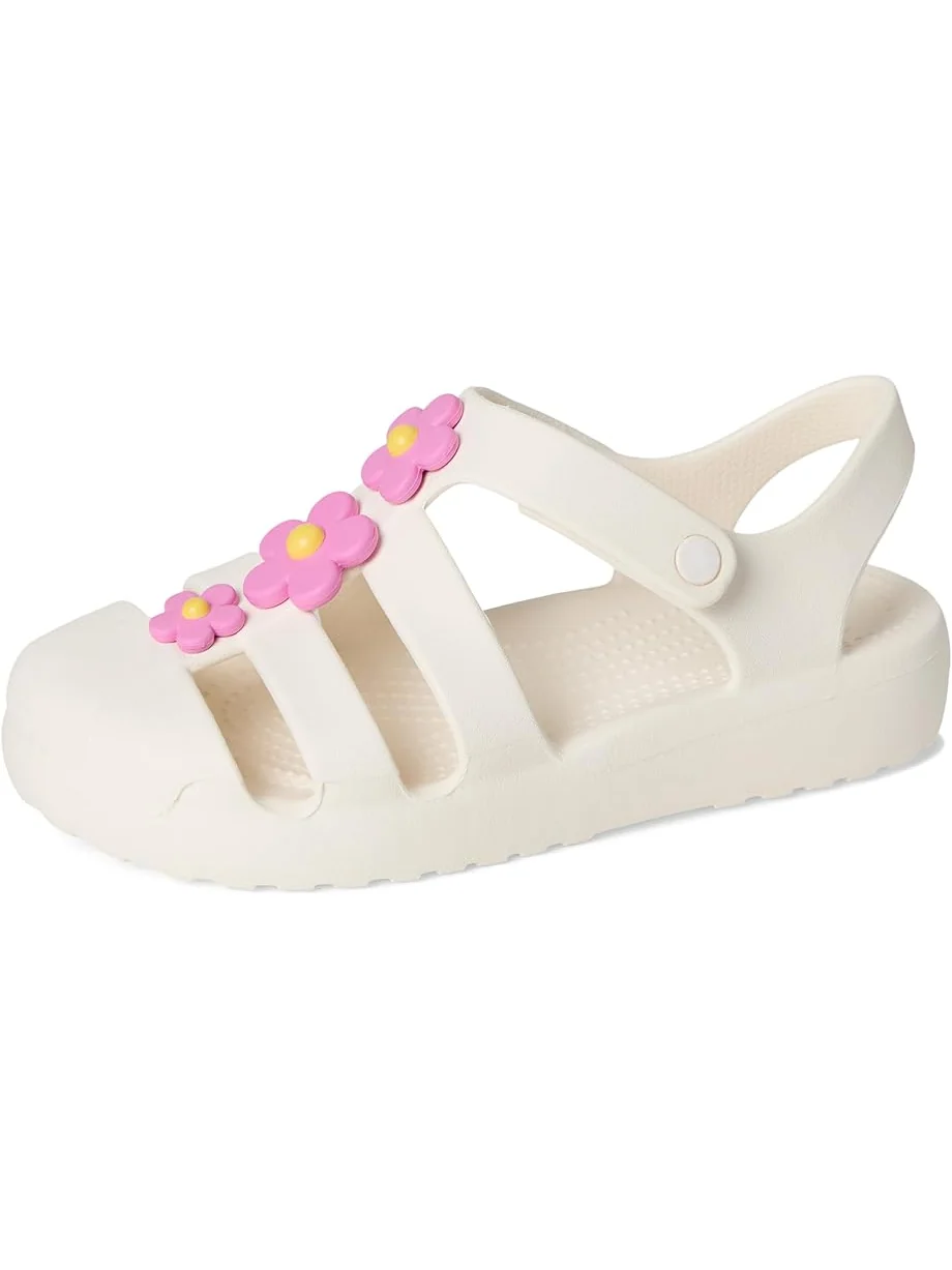Детские сандалии Crocs Classic Fisherman (Little Kid/Big Kid) Crocs Kids — изображение 7 из 7, мел/цветок