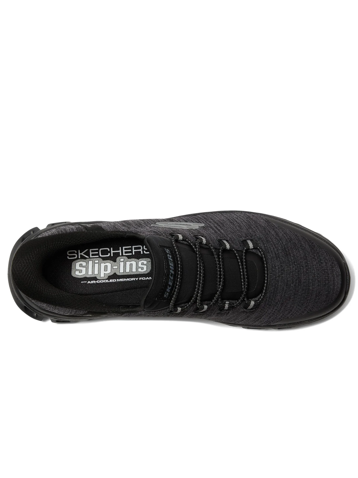 Кроссовки SKECHERS Glide-Step Zefyr Hands Free Slip-in — изображение 2 из 7, темно-серый/черный