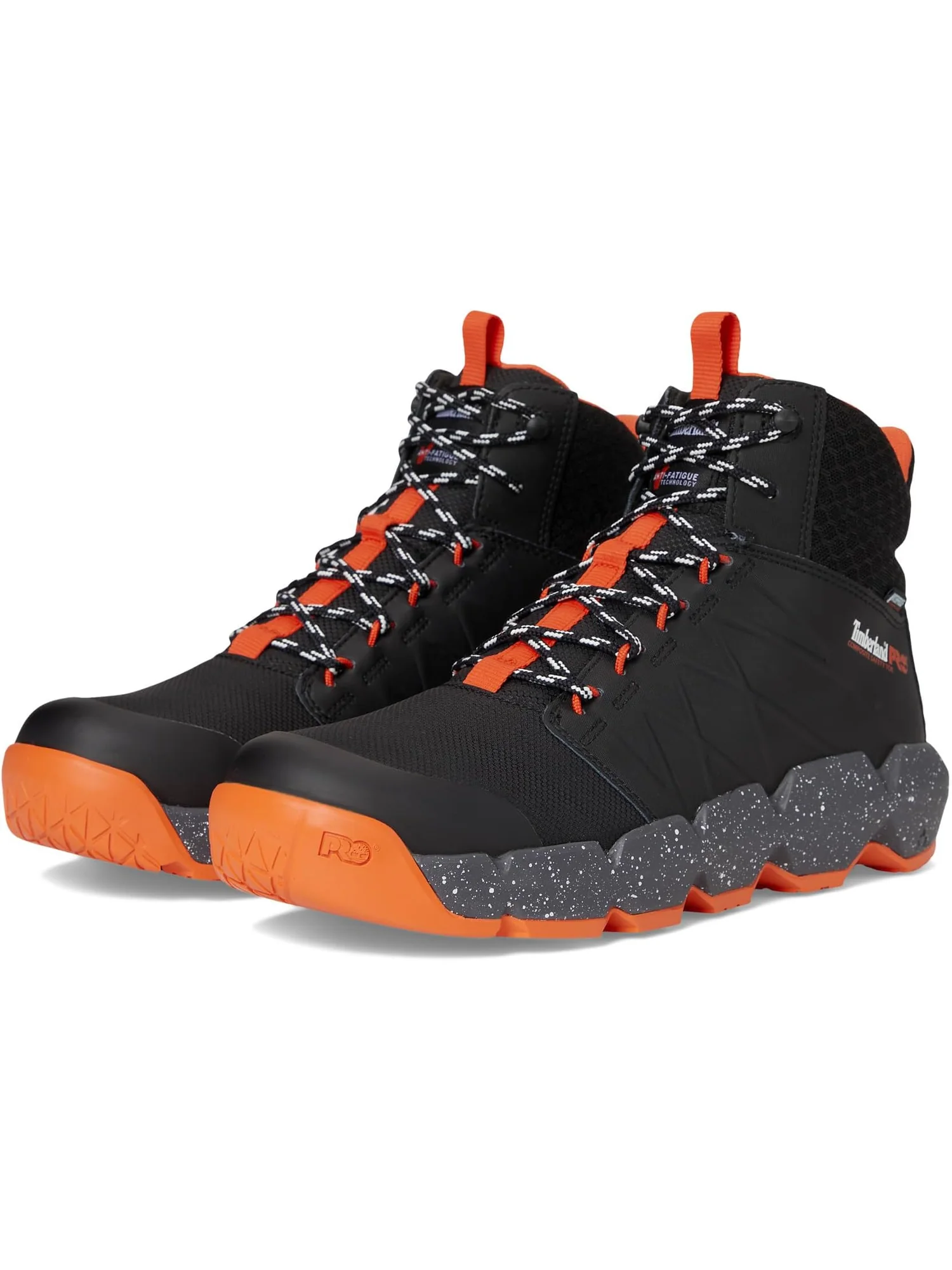 Ботинки мужские Timberland PRO Morphix водонепроницаемые с композитным подноском — изображение 1 из 7, черно-оранжевый