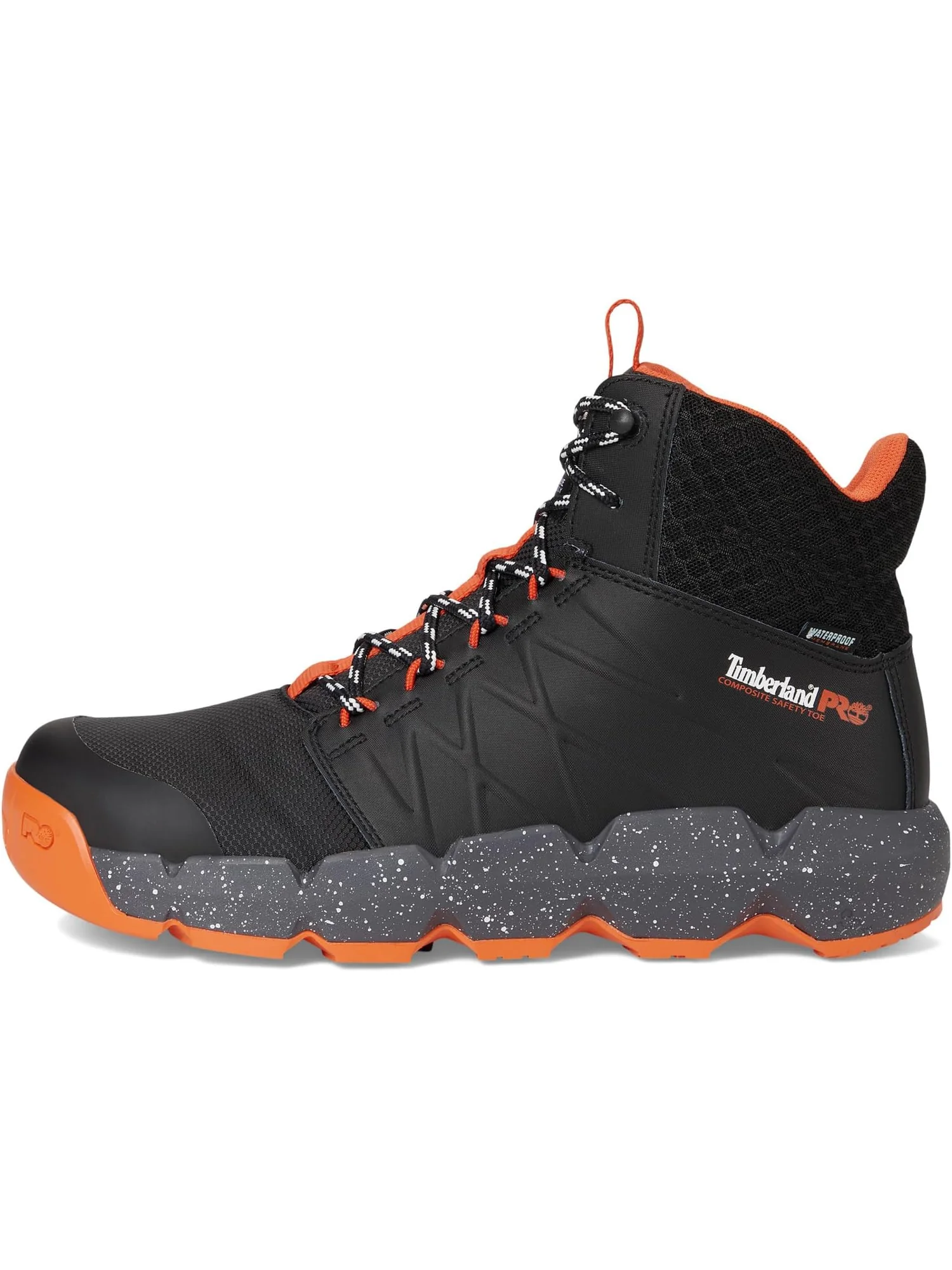Ботинки мужские Timberland PRO Morphix водонепроницаемые с композитным подноском — изображение 4 из 7, черно-оранжевый