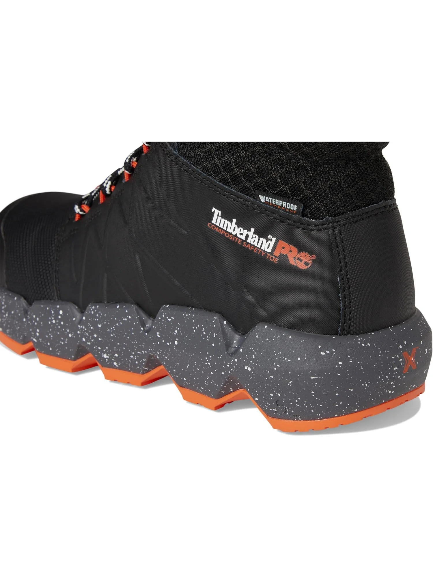 Ботинки мужские Timberland PRO Morphix водонепроницаемые с композитным подноском — изображение 6 из 7, черно-оранжевый