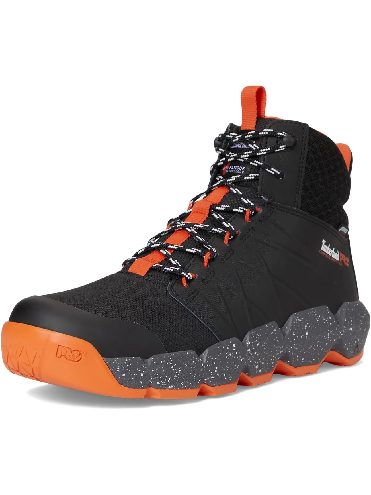 Ботинки мужские Timberland PRO Morphix водонепроницаемые с композитным подноском — изображение 7 из 7, черно-оранжевый