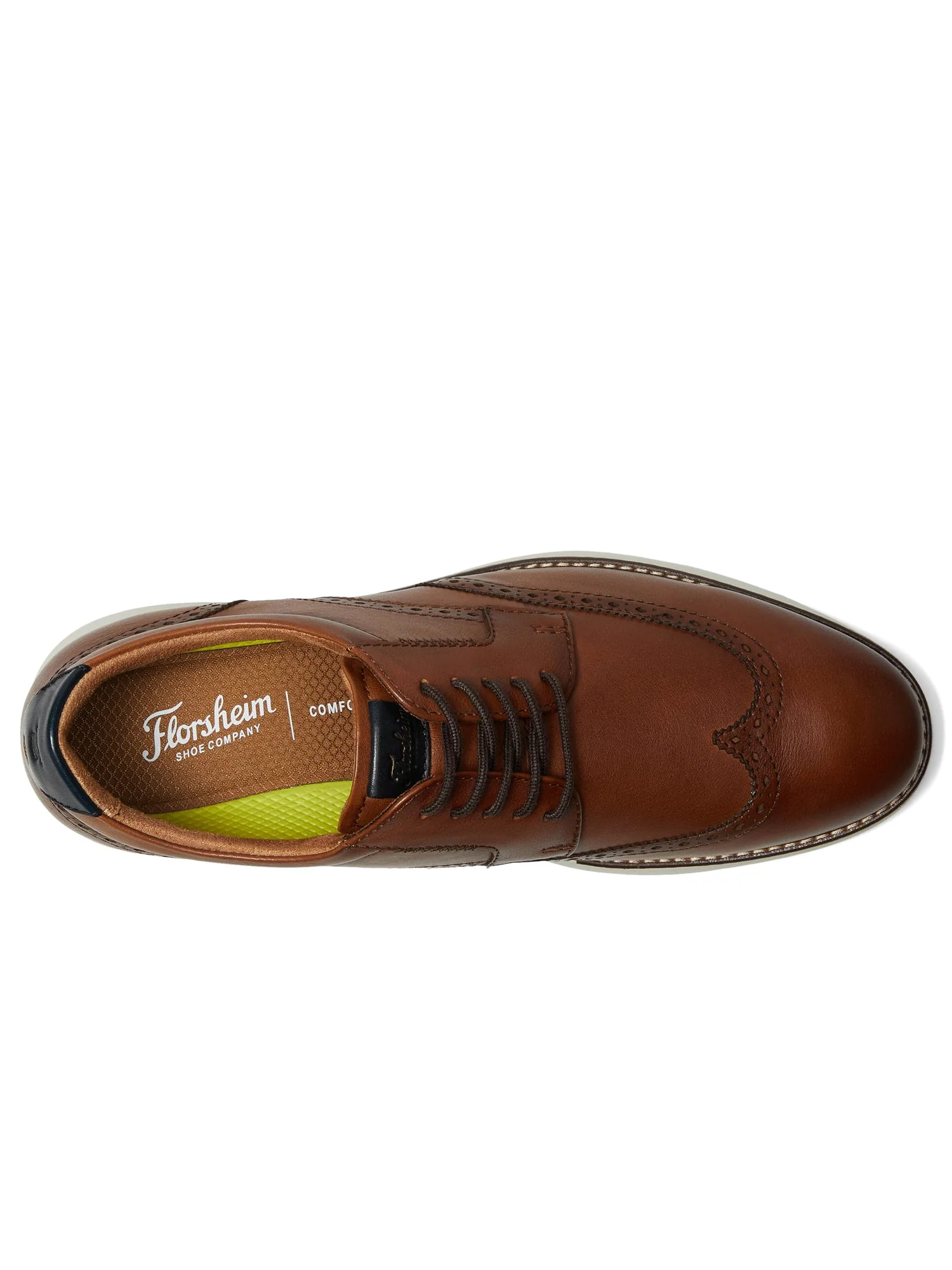 Оксфорды Florsheim Launch Wing Tip Oxford — изображение 2 из 7, коньячный мульти