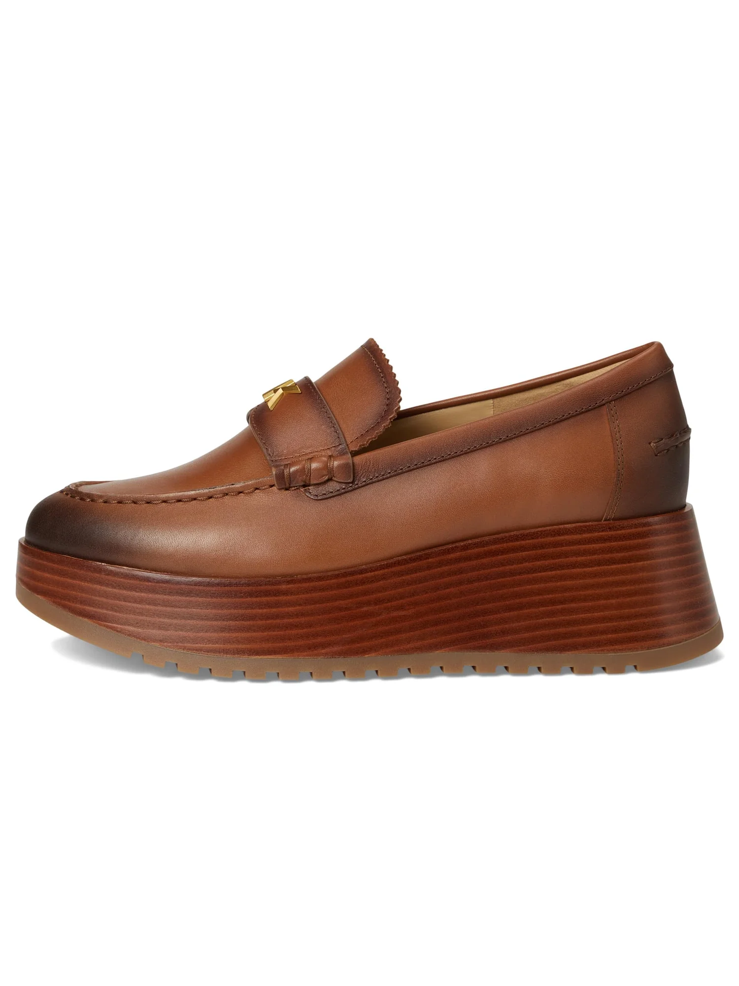 Лоферы MICHAEL Michael Kors Indy Flatform Loafer — изображение 4 из 7, коричневый