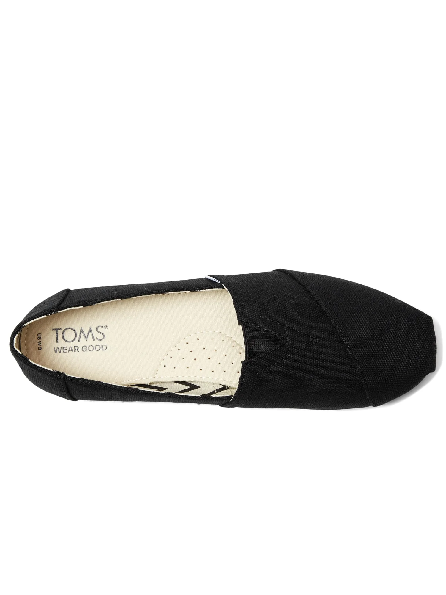 Лоферы TOMS Classic Alpargata with Heritage Canvas — изображение 2 из 7, черный/белый