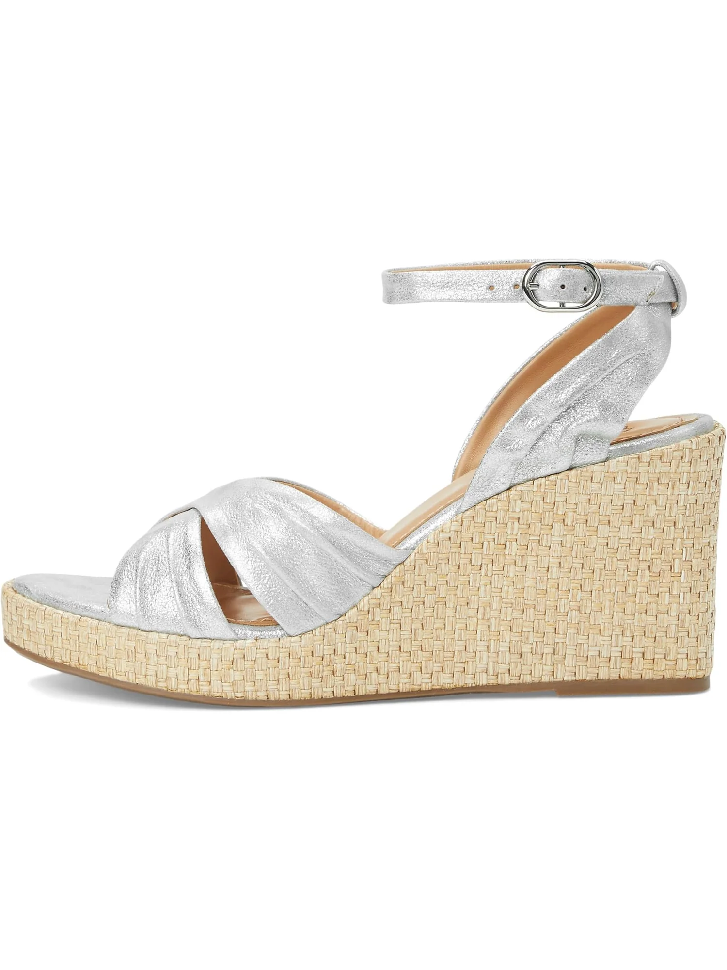 Туфли Johnston & Murphy Marcia Cross-Band Sandal — изображение 4 из 7, серебристый металлик