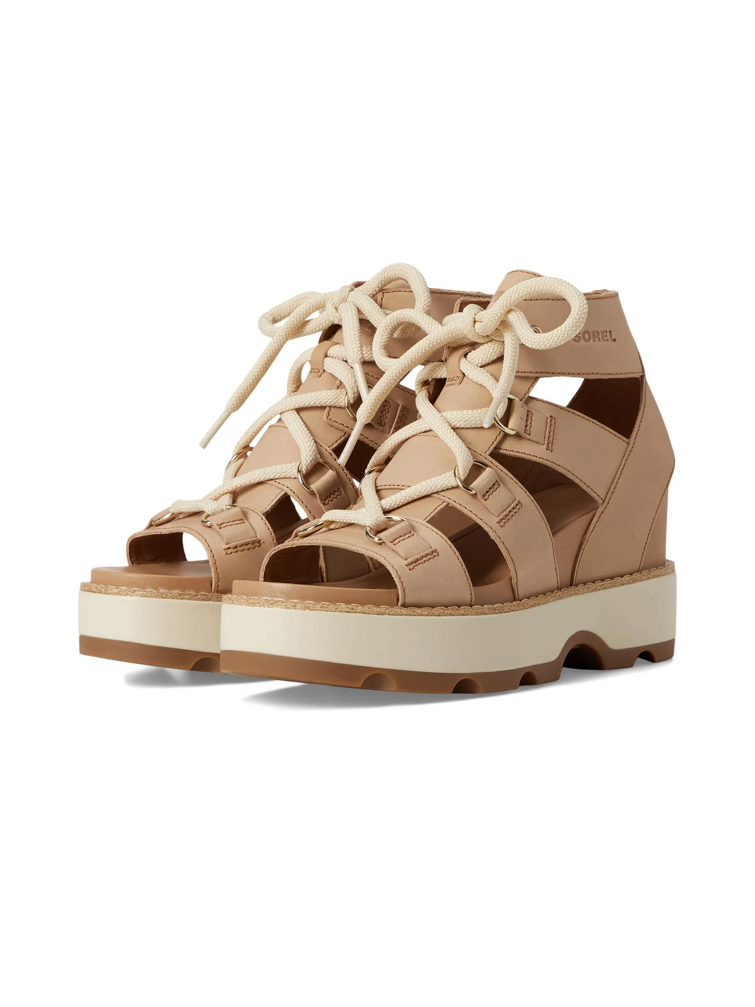 Сандалии SOREL Joanie IV Lace Wedge, цвет Honest Beige