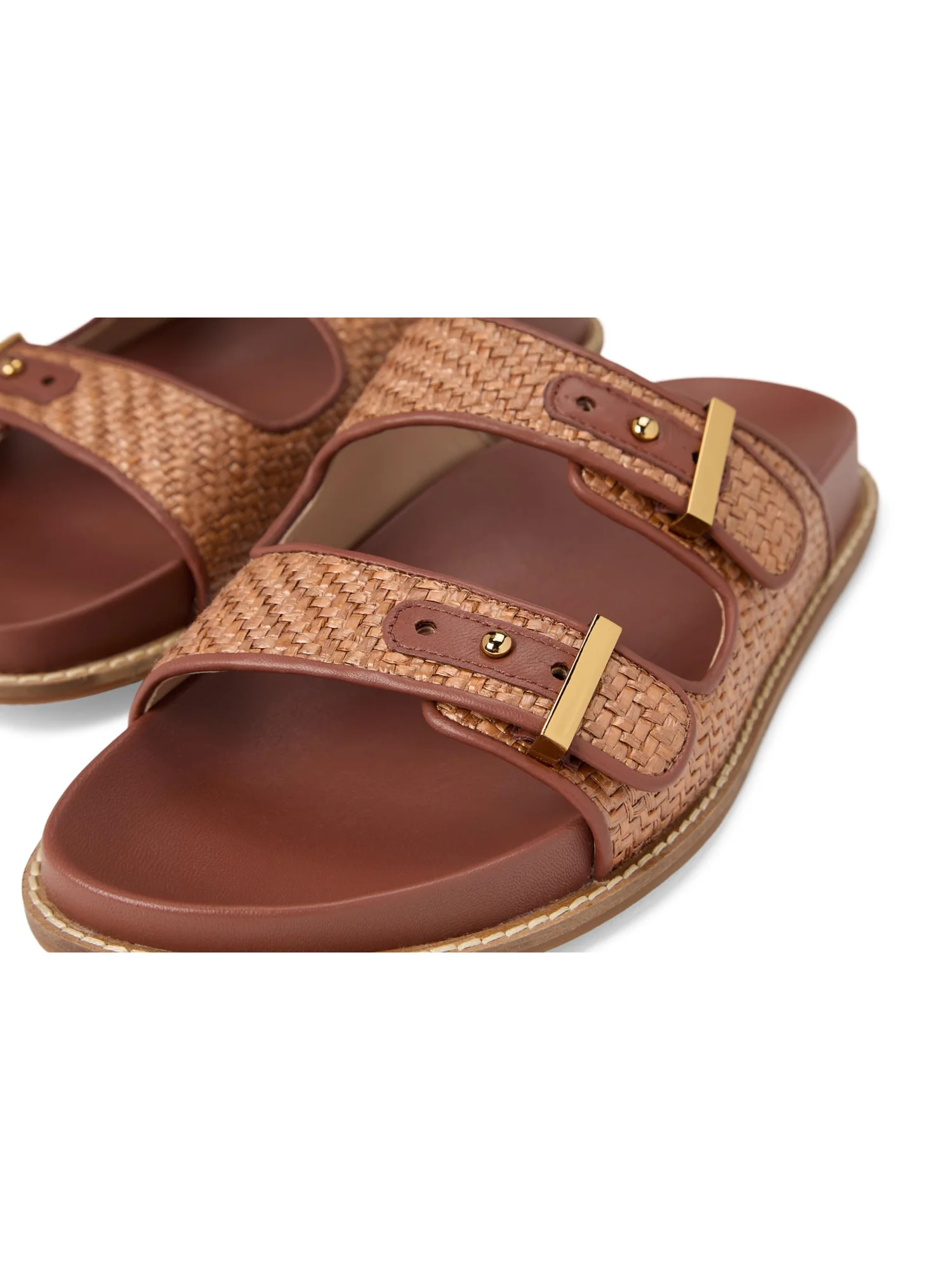 Сандалии Cole Haan Marisol Footbed Sandals — изображение 6 из 7, бежевый/темный