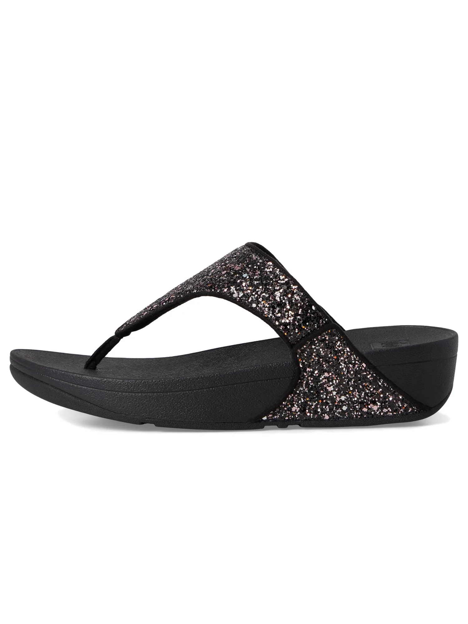 Сандалии FitFlop Lulu Multi-Tonal Glitter Toe-Post Sandals — изображение 4 из 7, черный мульти