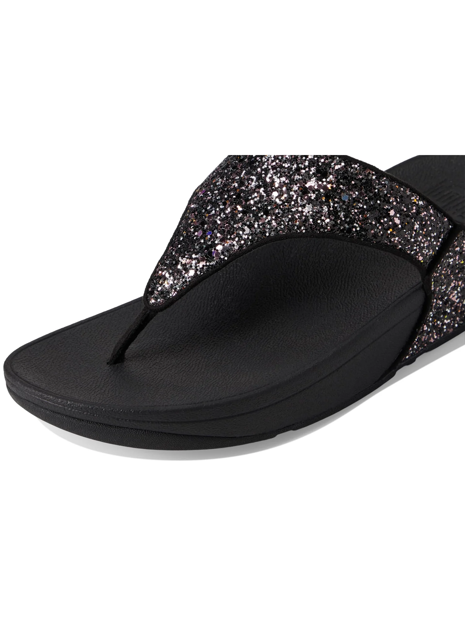 Сандалии FitFlop Lulu Multi-Tonal Glitter Toe-Post Sandals — изображение 6 из 7, черный мульти