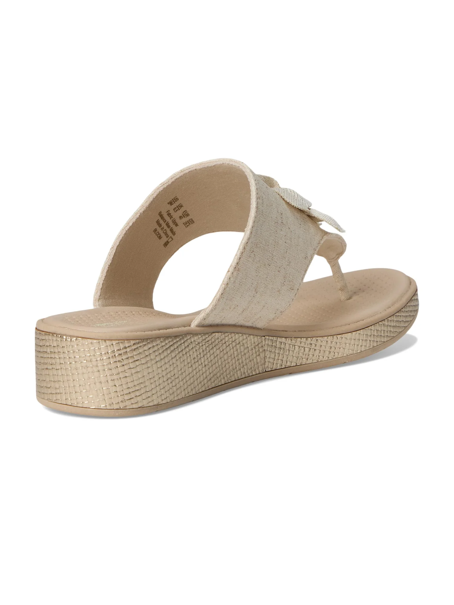 Сандалии LifeStride Bloom Thongs, цвет Natural Stretch Linen Fabric — изображение 5 из 7