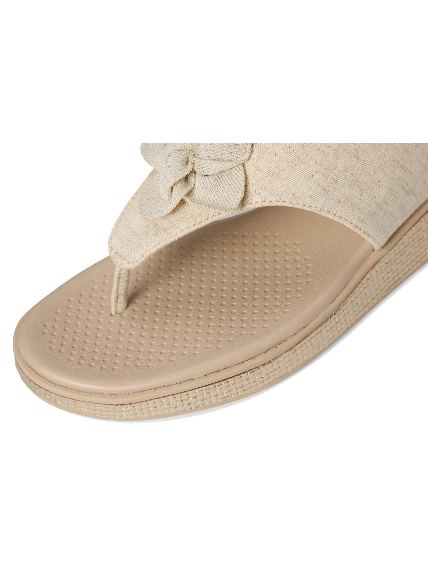 Сандалии LifeStride Bloom Thongs, цвет Natural Stretch Linen Fabric — изображение 6 из 7